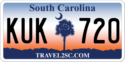 SC license plate KUK720