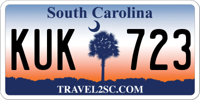 SC license plate KUK723