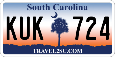 SC license plate KUK724