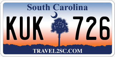 SC license plate KUK726