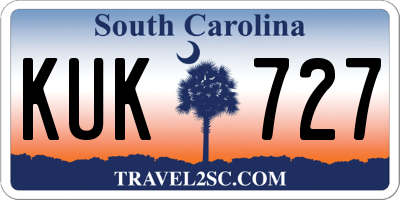 SC license plate KUK727