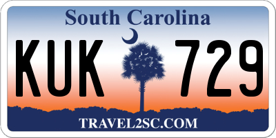 SC license plate KUK729