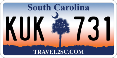 SC license plate KUK731