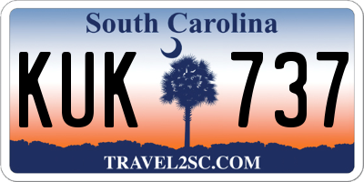 SC license plate KUK737