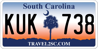 SC license plate KUK738