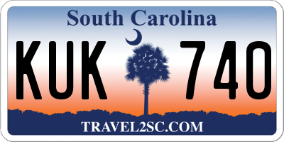 SC license plate KUK740