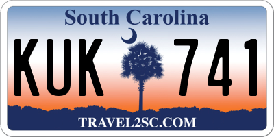 SC license plate KUK741