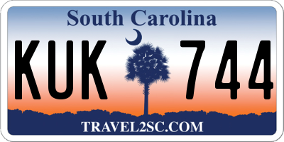 SC license plate KUK744