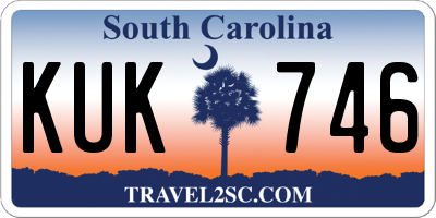 SC license plate KUK746