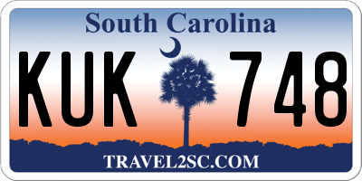 SC license plate KUK748
