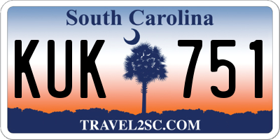 SC license plate KUK751