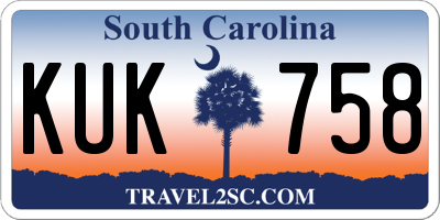 SC license plate KUK758