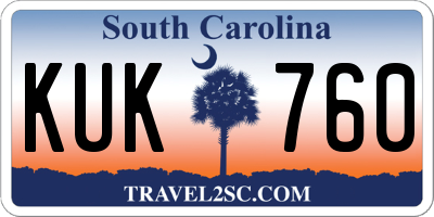 SC license plate KUK760