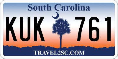 SC license plate KUK761