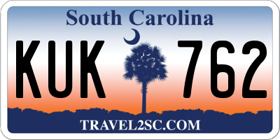 SC license plate KUK762