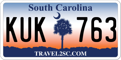 SC license plate KUK763