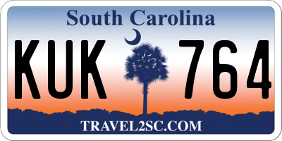 SC license plate KUK764