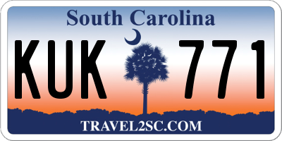 SC license plate KUK771