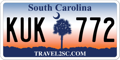 SC license plate KUK772