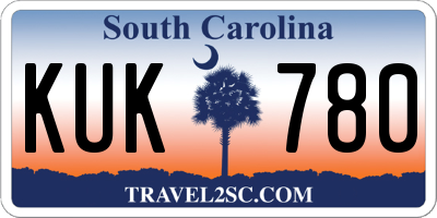SC license plate KUK780