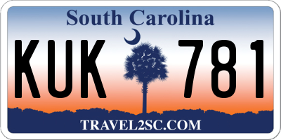 SC license plate KUK781