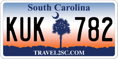 SC license plate KUK782