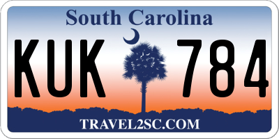 SC license plate KUK784