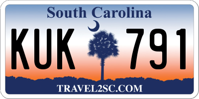 SC license plate KUK791