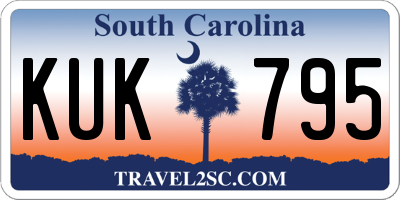 SC license plate KUK795