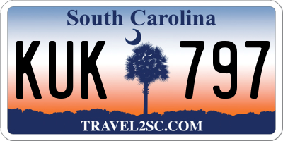 SC license plate KUK797