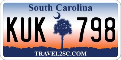 SC license plate KUK798