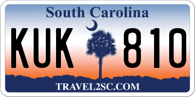 SC license plate KUK810
