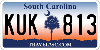 SC license plate KUK813