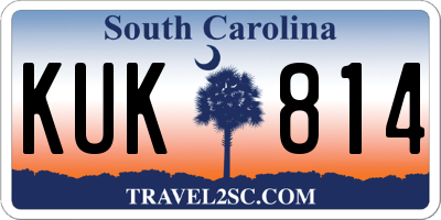 SC license plate KUK814