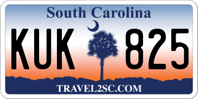 SC license plate KUK825