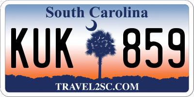 SC license plate KUK859