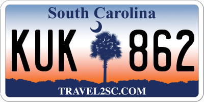 SC license plate KUK862