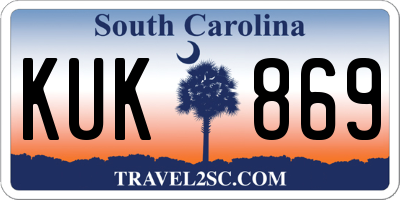 SC license plate KUK869
