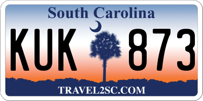 SC license plate KUK873