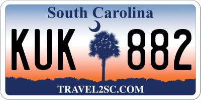 SC license plate KUK882