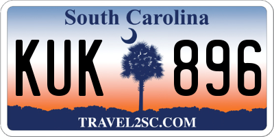 SC license plate KUK896