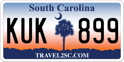 SC license plate KUK899