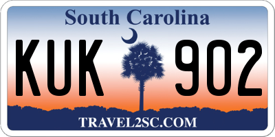 SC license plate KUK902
