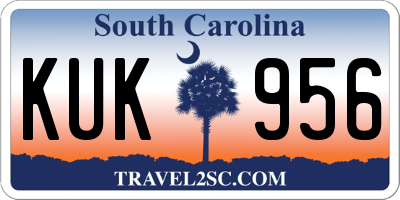 SC license plate KUK956