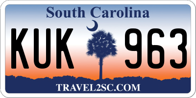 SC license plate KUK963