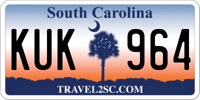 SC license plate KUK964