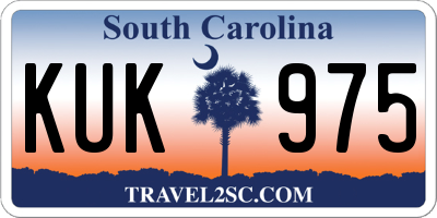 SC license plate KUK975