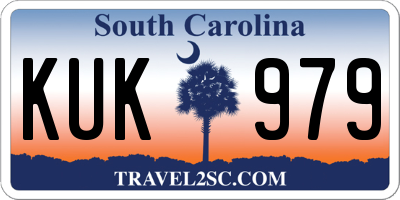 SC license plate KUK979