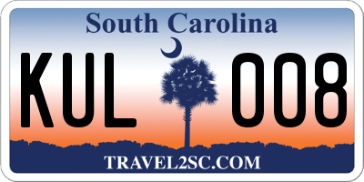 SC license plate KUL008