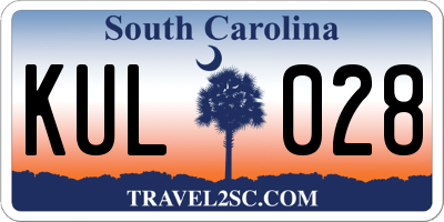 SC license plate KUL028